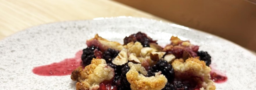 crumble levain fruits rouges, recette facile